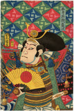 Kunisada: Kabuki Triptych  Young Mouse in Costume and Bold Background (Sold)