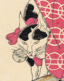 Kunisada: Seated Beauty with Cat
