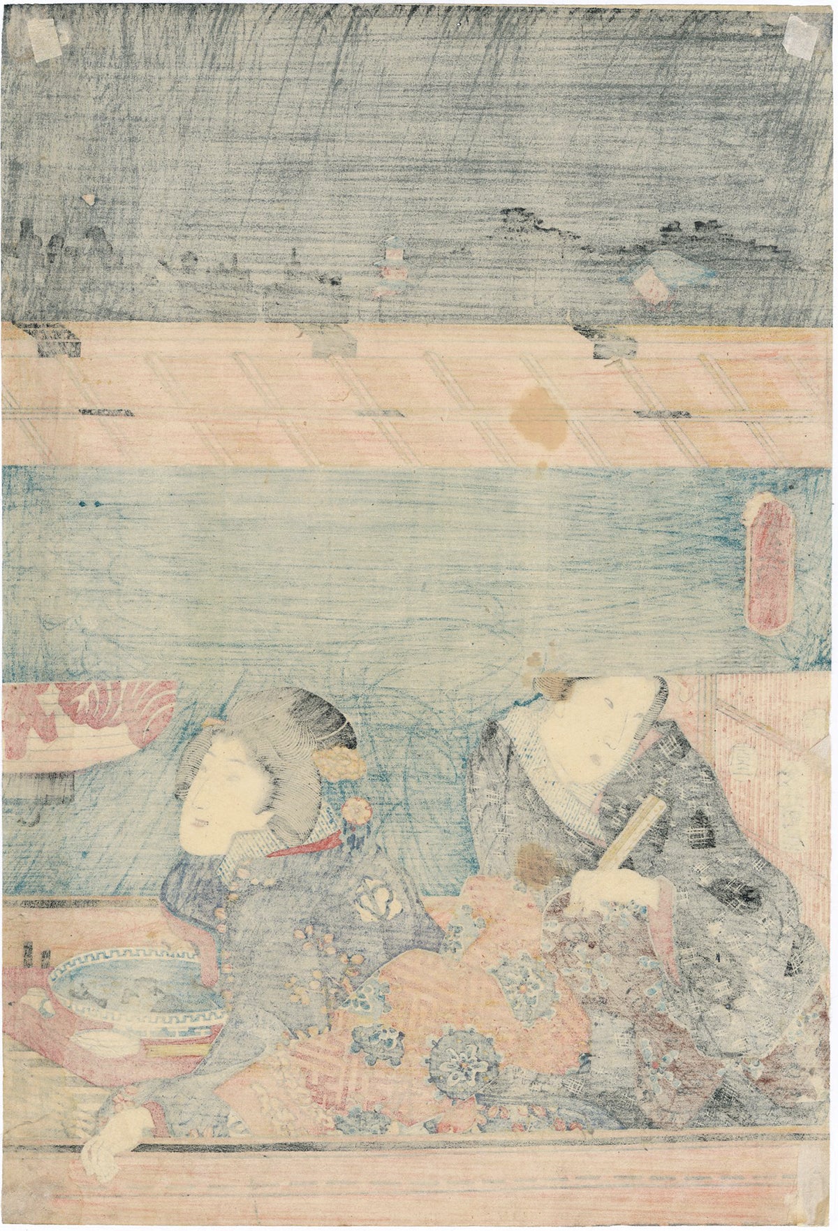 作者不詳 絹本彩色画 江戸期の寺子屋風景画 作者不詳 絹本彩色画 江戸期の寺子屋風景画 黒川しづこ（透明