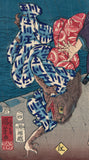 Kuniyoshi: Mitsukaze and Kappa (Yokai) (Sold)