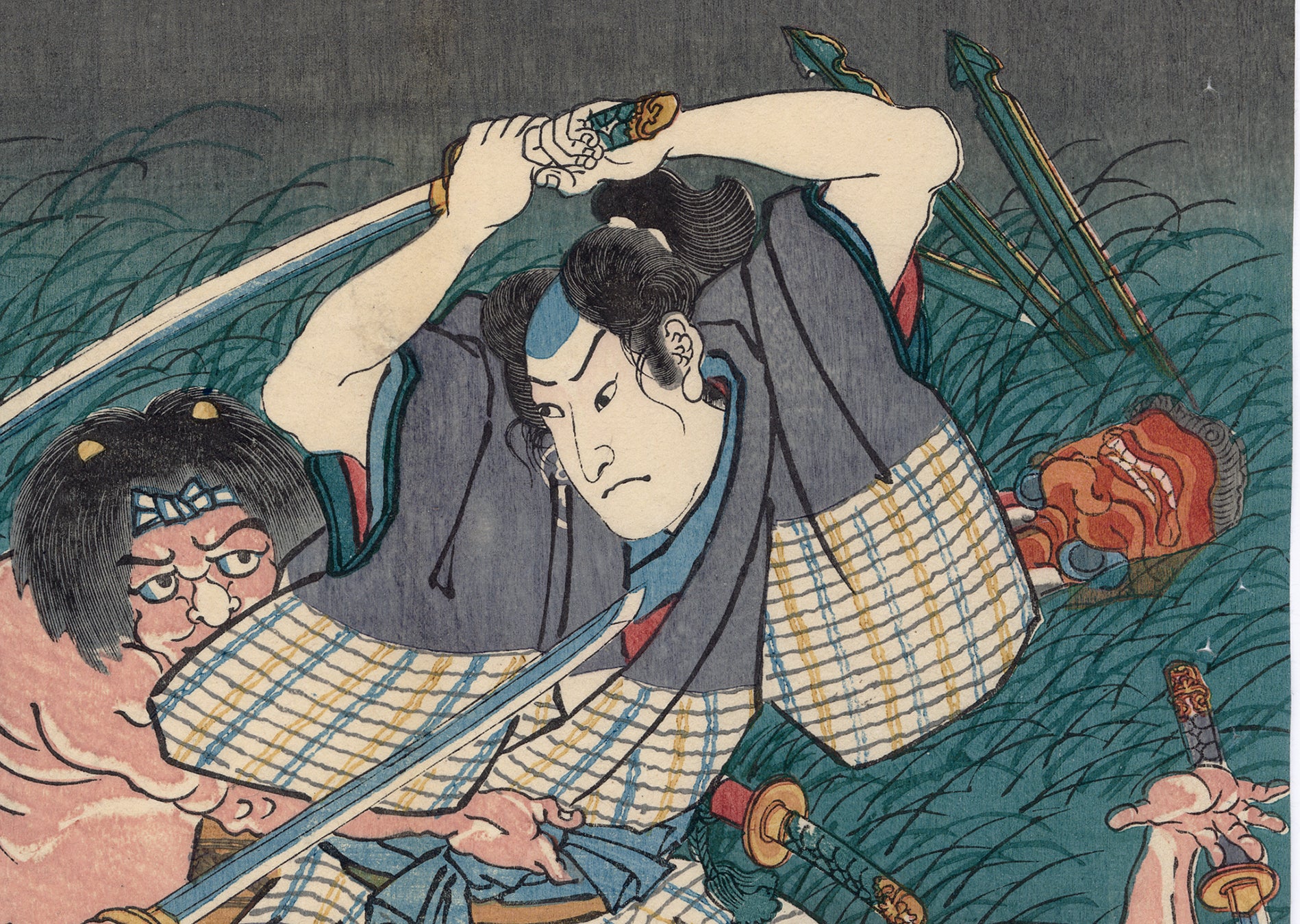 国芳国芳：駅御殿。美殿小太郎 美止野小太郎 – Egenolf Gallery