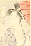 Kiyochika: Beauty with Umbrella from the An-ei Era (Sold)