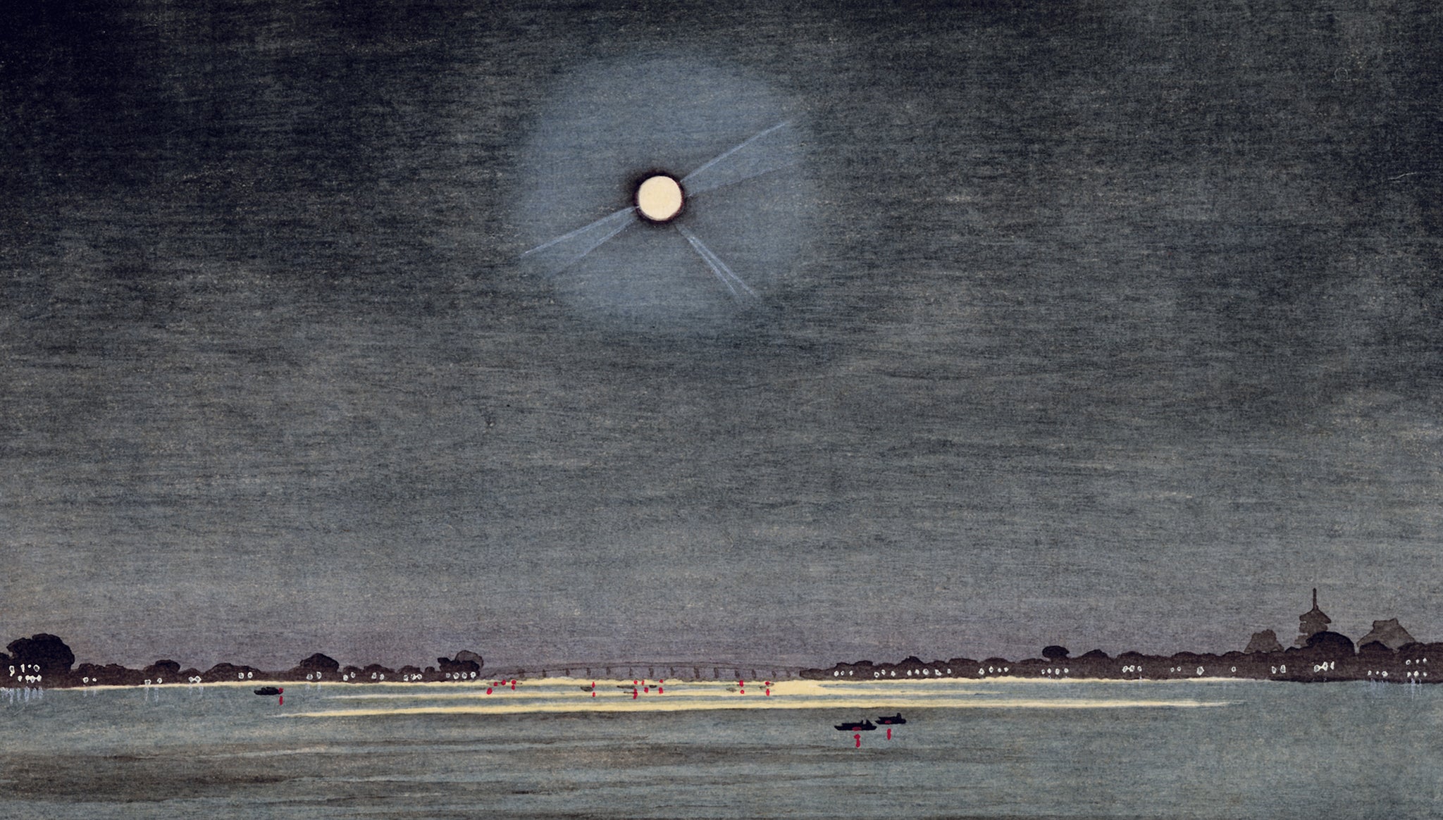 清親：冬の月（販売） – Egenolf Gallery Japanese Prints
