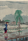Kiyochika: Rainy View of Shinobazu Pond (Sold)