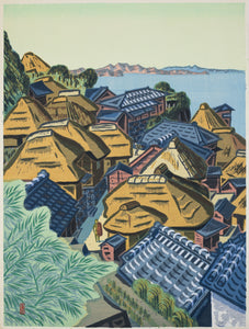 Masao Maeda: Sunlit View of a Prewar Fishing Village (Sold)