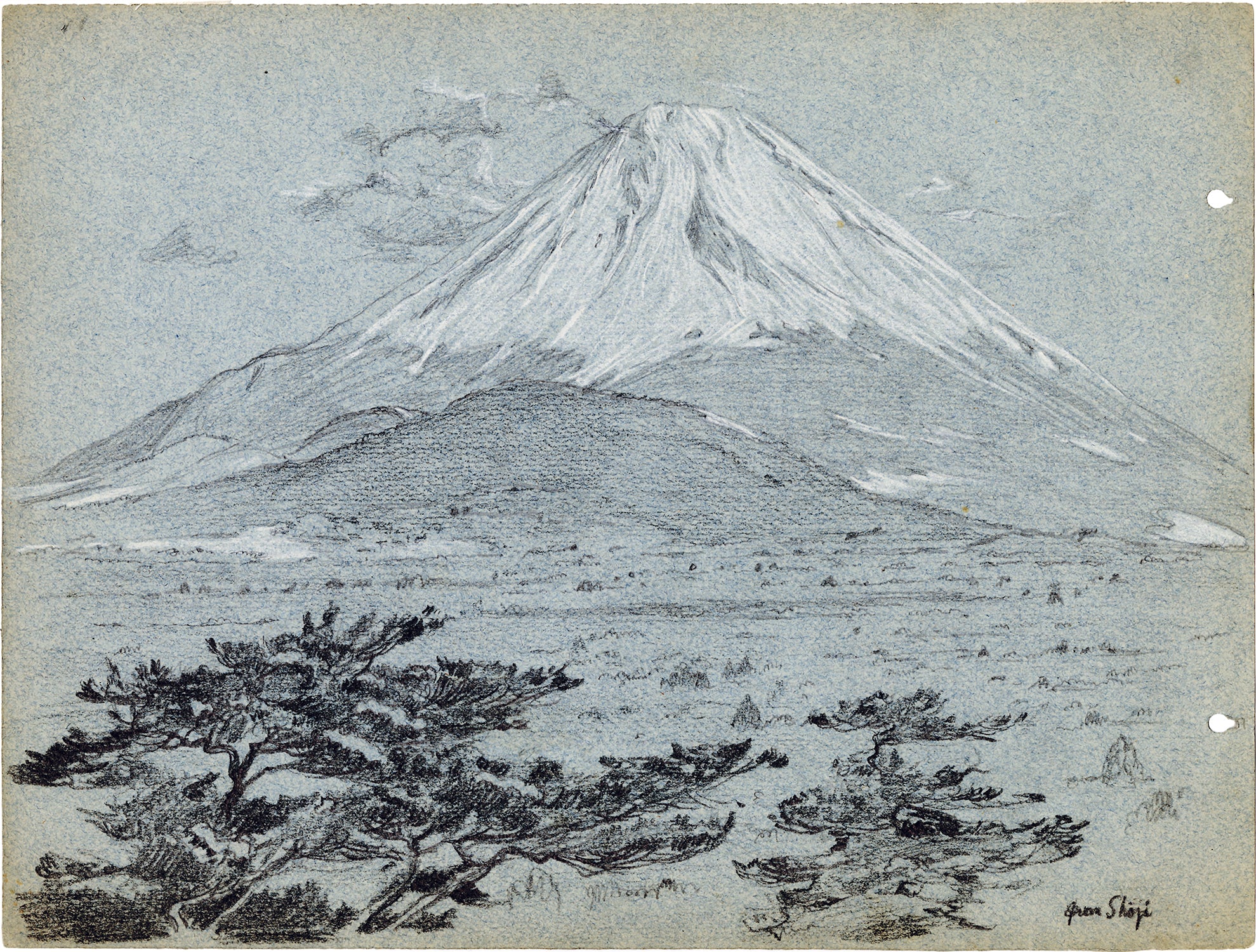 マーティン・ルイス（1880-1962）：精進から見た富士山