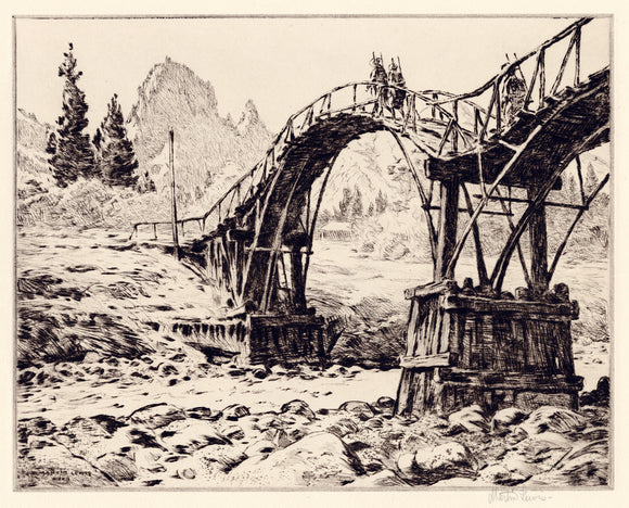 マーティン・ルイス（1880-1962）：日光近くの橋