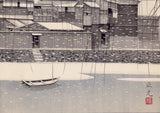 Masamoto Mori: Snow at Echizen Canal (SOLD)