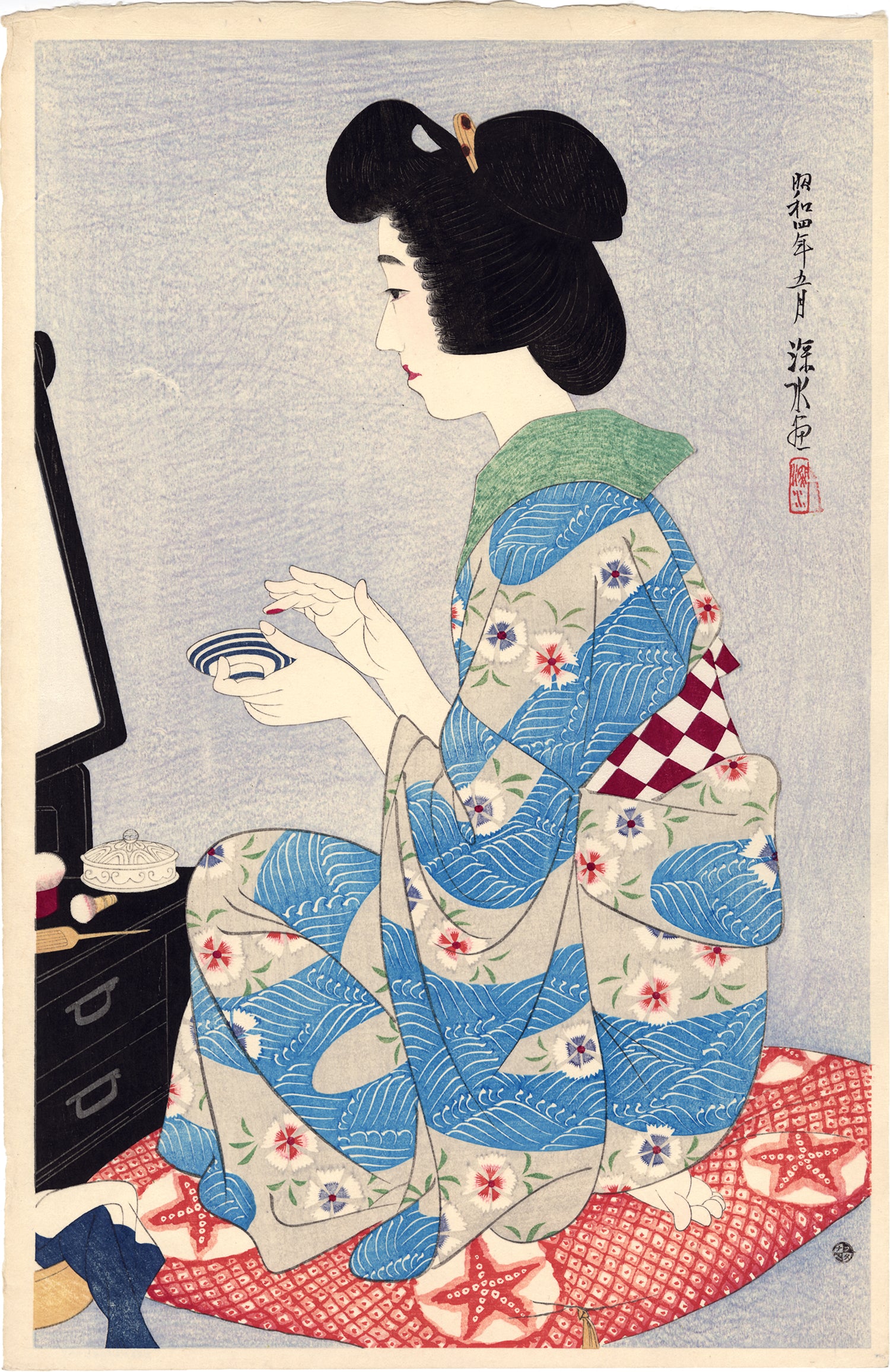 伊藤深水　花と舞妓　リトグラフ 商品 – ページ 107 – Egenolf Gallery Japanese Prints