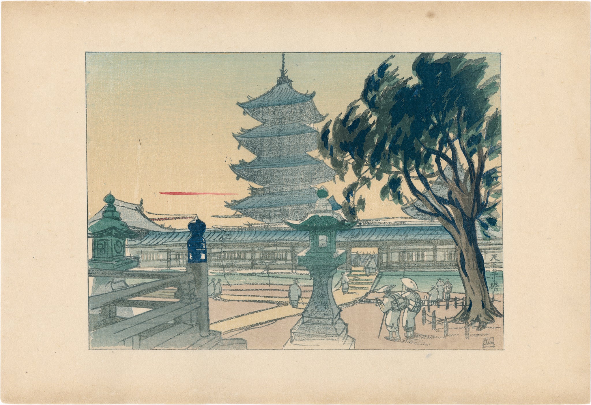 中沢弘光：天王寺の塔 – Egenolf Gallery Japanese Prints