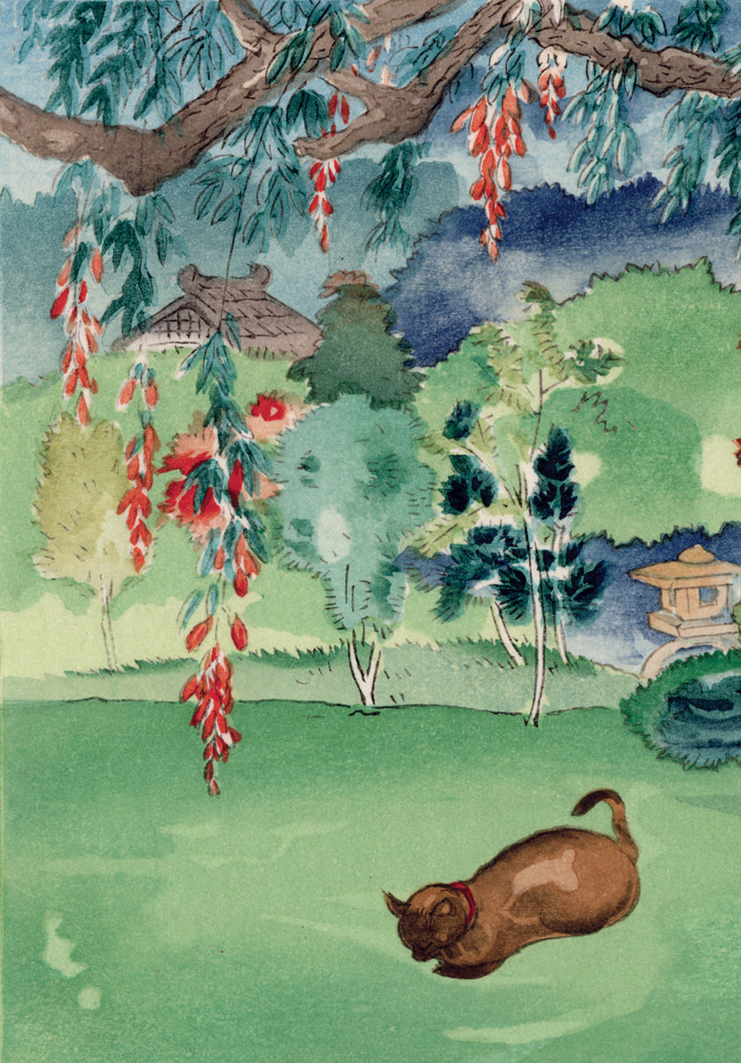 小幡：日本庭園の猫（販売） – Egenolf Gallery Japanese Prints