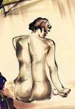 Obata: Painting of Seated Nude