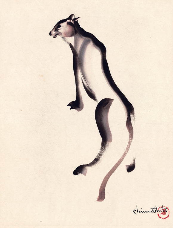 Obata:  Study of a Mountain Lion (Sold)