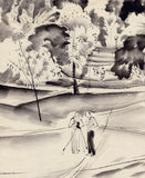 Obata: Painting of Photographer in a Park (Sold)