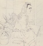 Obata: Brush Drawing of a Seated Model (Sold)