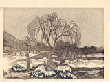 Oda Kazuma: Willows in Snow  at Shinobazu (Sold)