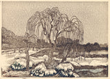 Oda Kazuma: Willows in Snow  at Shinobazu (Sold)