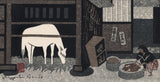 Kiyoshi Saito: White Horse in Paddock (Sold)