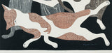 Kiyoshi Saito: Four Life-Sized Cats (Sold)