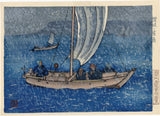 Ishizaki Shigetoshi 石崎重利: Sailboat in Snowstorm (Sold)