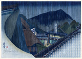 Jun'ichiro Sekino: Station Shono; (White) Rain Shower on the Tokaido (Sold)