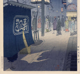 Kasamatsu Shirō 紫浪: Spring Night in Ginza (Haru no yoru, Ginza) (Sold)