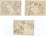 Utagawa School: Three koban shunga scenes of erotic activities (Sold)