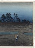 Shinsui  伊東深水: Evening at the Tama River (Sold)