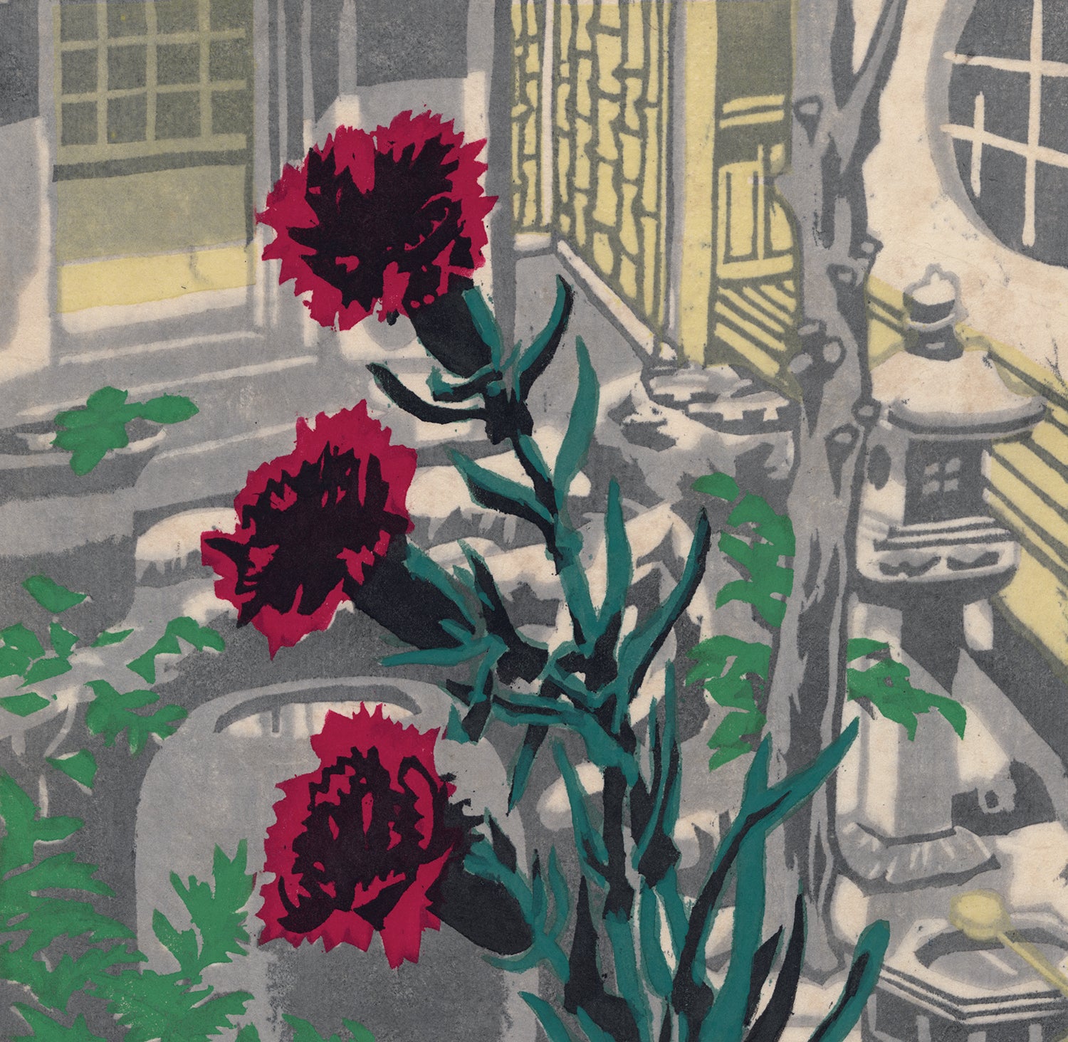 川西英：花瓶の赤いカーネーション（販売済み） – Egenolf