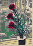 Kawanishi Hide: Red Carnations in a Vase (Sold)