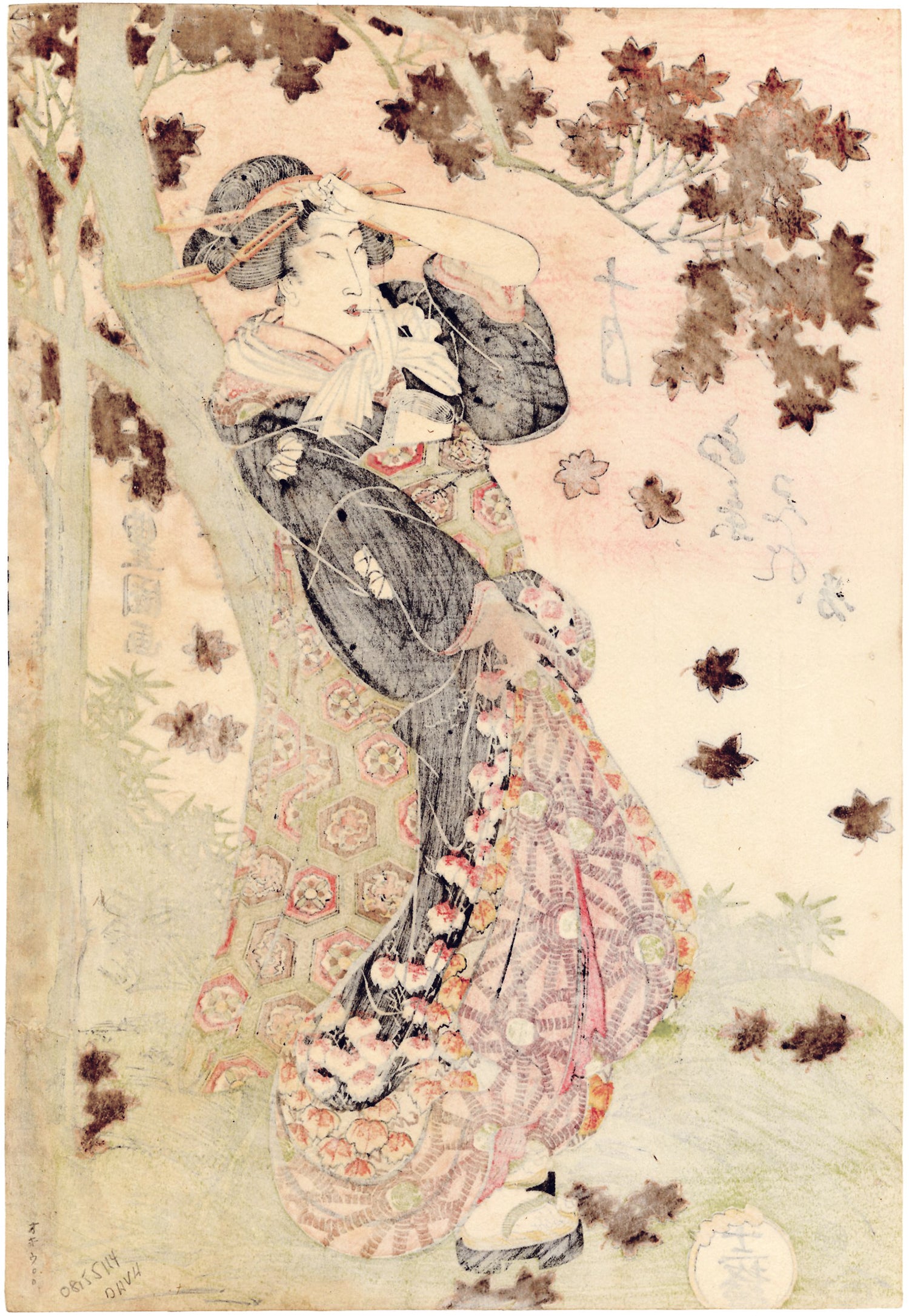 Toyokuni I: Beauty Beneath a Maple Tree – Egenolf Gallery