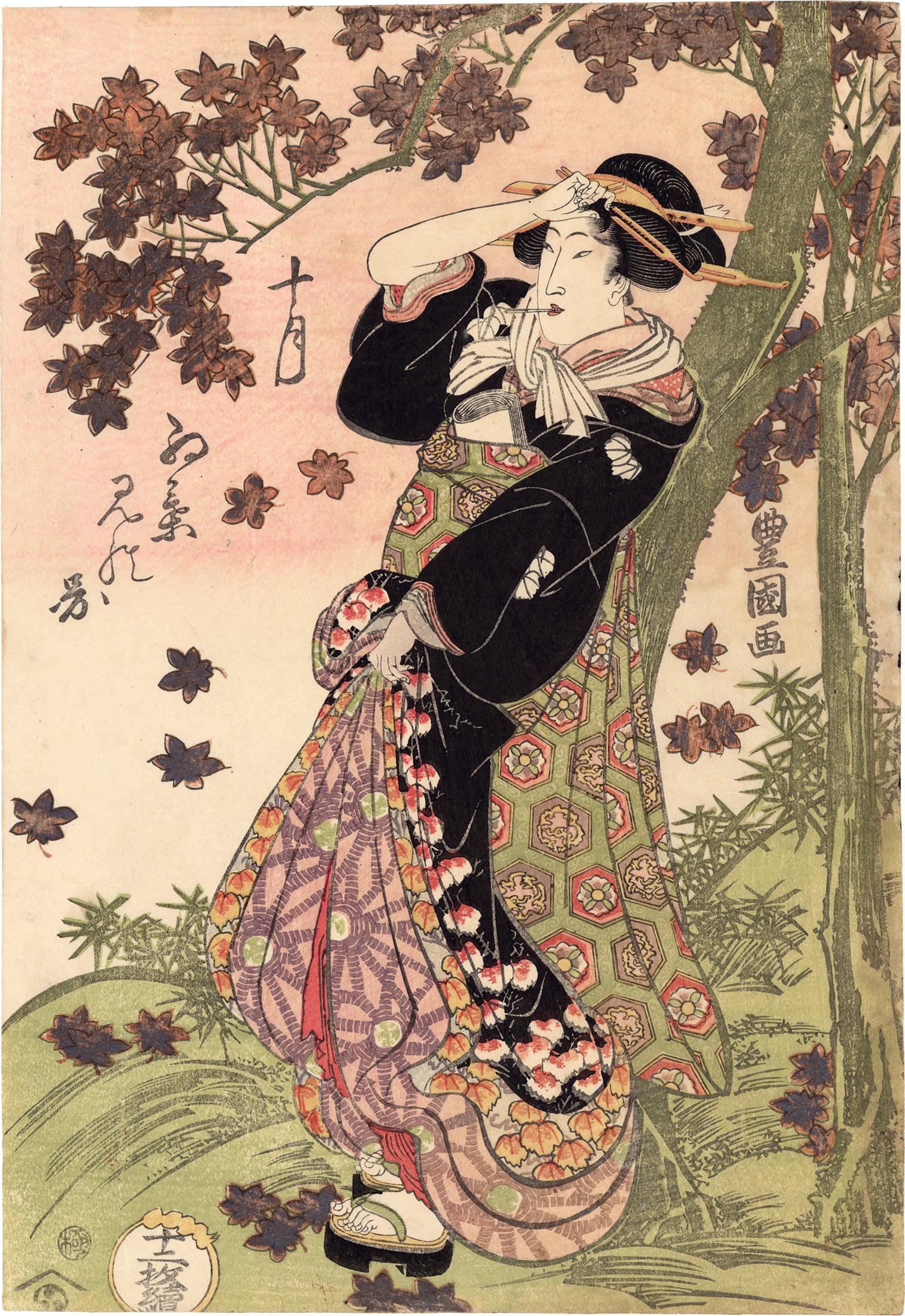 2386/B 肉筆原画　美人とモンステラ　水彩絵具　手描きイラスト　裸婦画 240526A 手描きイラスト 肉筆原画 水彩画 美人画 - メルカリ