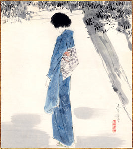 Shūhō: Painting of a beauty in a summer kimono (Sold)