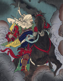 Yoshitoshi 芳年: Uesugi Kenshin Riding into Battle (SOLD)