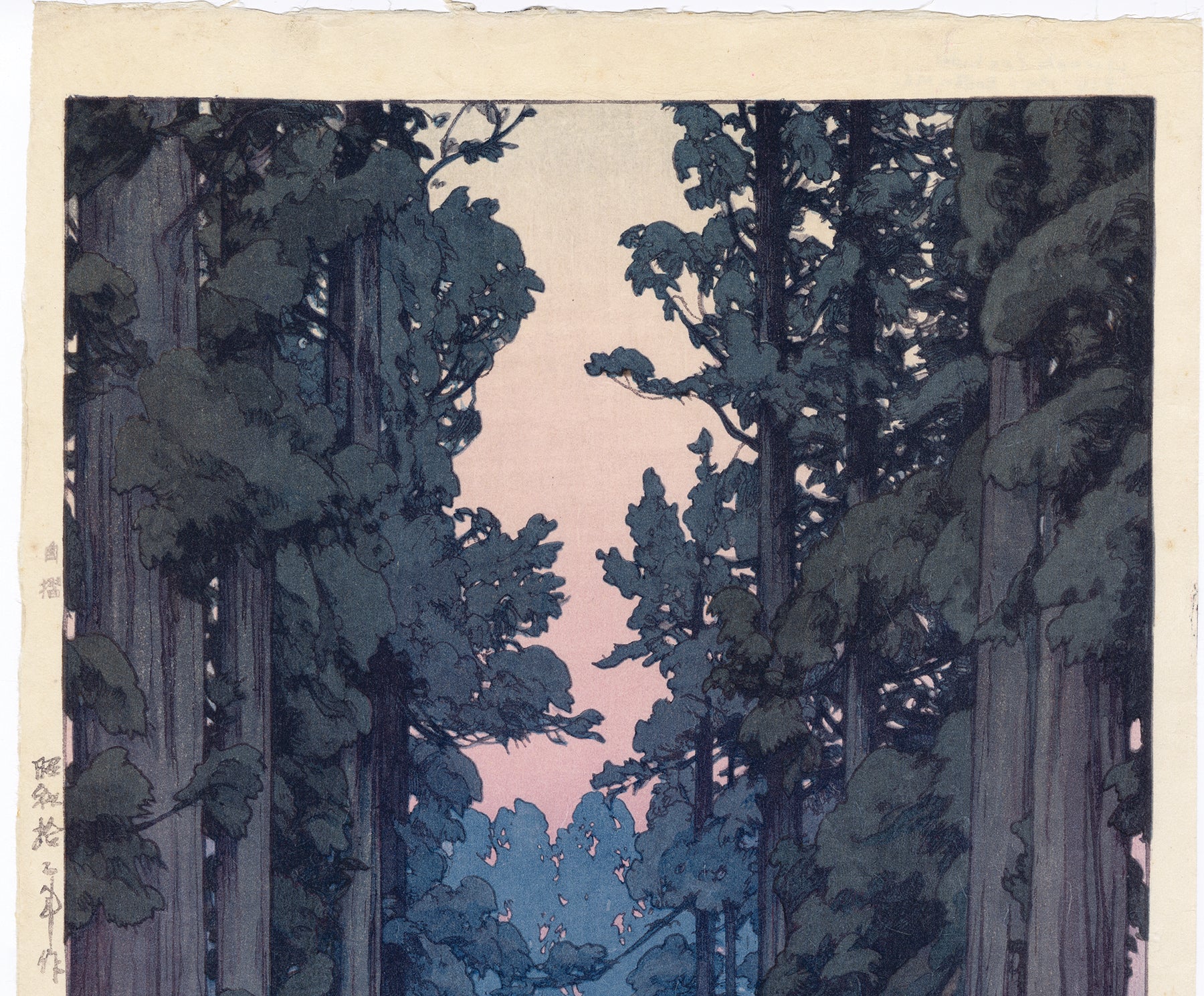 吉田博 吉田博:Cryptomeria Avenue 杉並木 (Sold) – Egenolf Gallery Japanese Prints