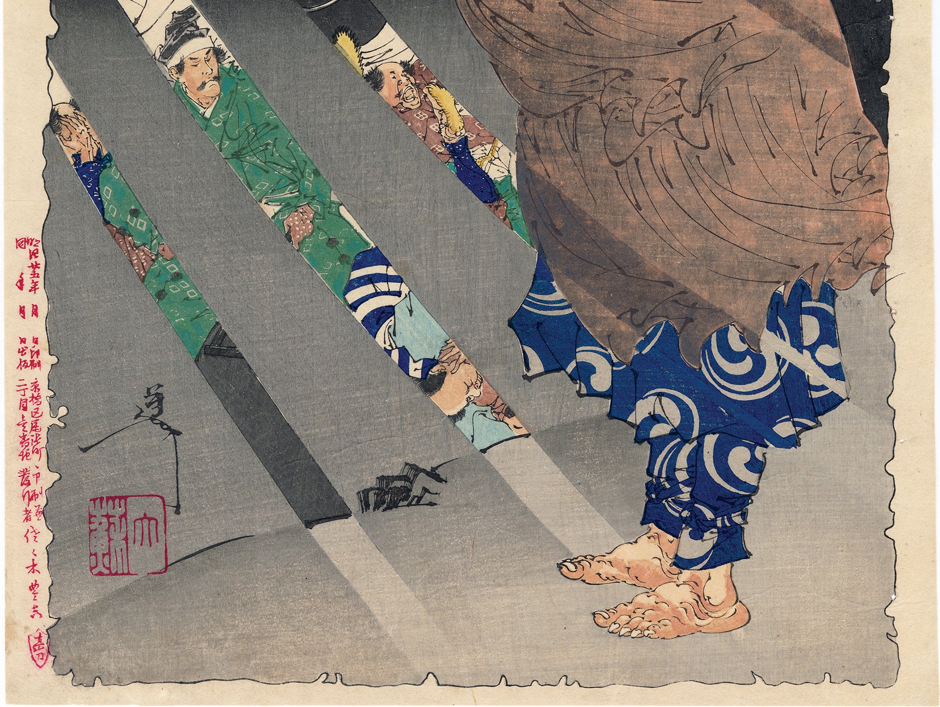 【takakage】 Yoshitoshi: Kobayakawa Takakage Debating with the Tengu of Mt