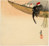 Shibata Zeshin: Cockerel, Hen and Chicks (sold)